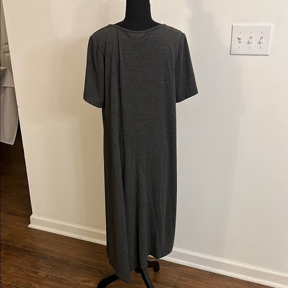 Bundle of 2 Lane Bryant Blue and White & Gray Asymmetrical High-Low Sundresses - Picture 8 of 10